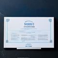 ISO27001信息安全管理体系认证证书展示，白色证书底纹配蓝色认证标志，专业正式